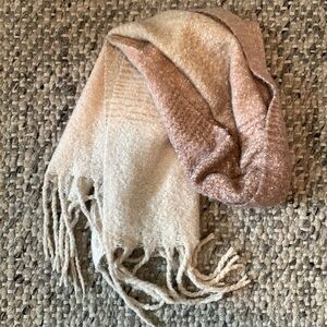 Pink and Beige Ombre Blanket Scarf